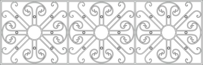 طرح نرده بالکن قدیمی مناسب برای استفاده در دستگاه های cnc چوب و cnc لیزر - vintage balcony railing cdr file