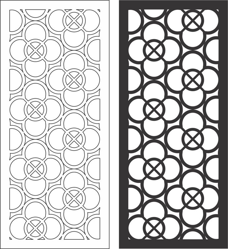 طرح دکوراتیو دیواری مدرن مناسب برای استفاده در دستگاه های cnc چوب و cnc لیزر - wall decor panels modern cdr file