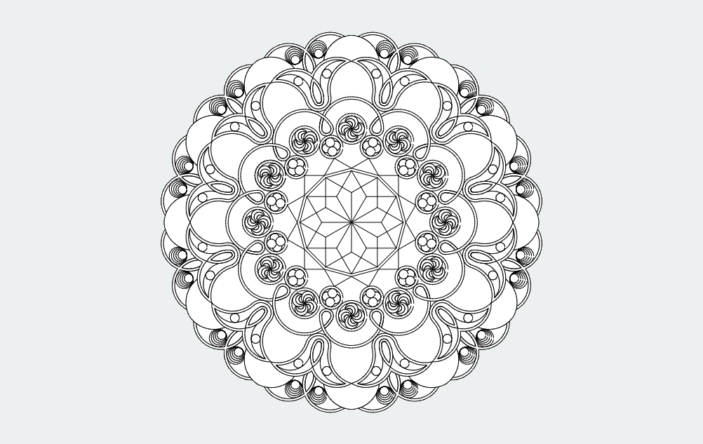 طرح جغرافیایی ۲۳ ۱ مناسب برای استفاده در دستگاه های cnc چوب و cnc لیزر - geo design 23 1 dxf file