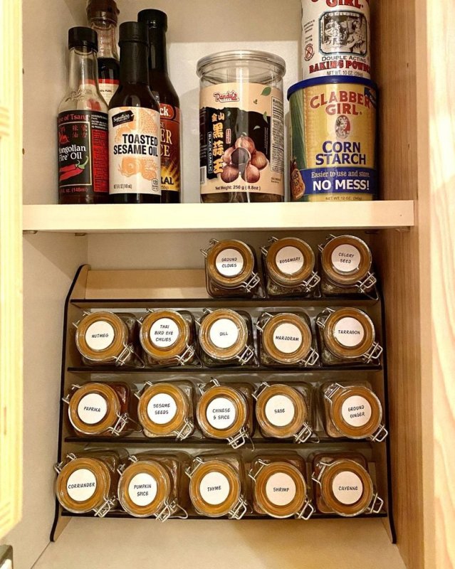 طرح جا ادویه مناسب برای استفاده در دستگاه های cnc چوب و cnc لیزر - laser cut spice rack