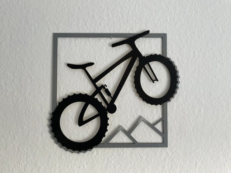 طرح هنر دیواری دوچرخه مناسب برای استفاده در دستگاه های cnc چوب و cnc لیزر - laser cut bike wall art