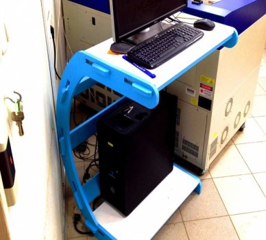 طرح میز کامپیوتر dwg مناسب برای استفاده در دستگاه های cnc چوب و cnc لیزر - computer desk laser cut dwg file