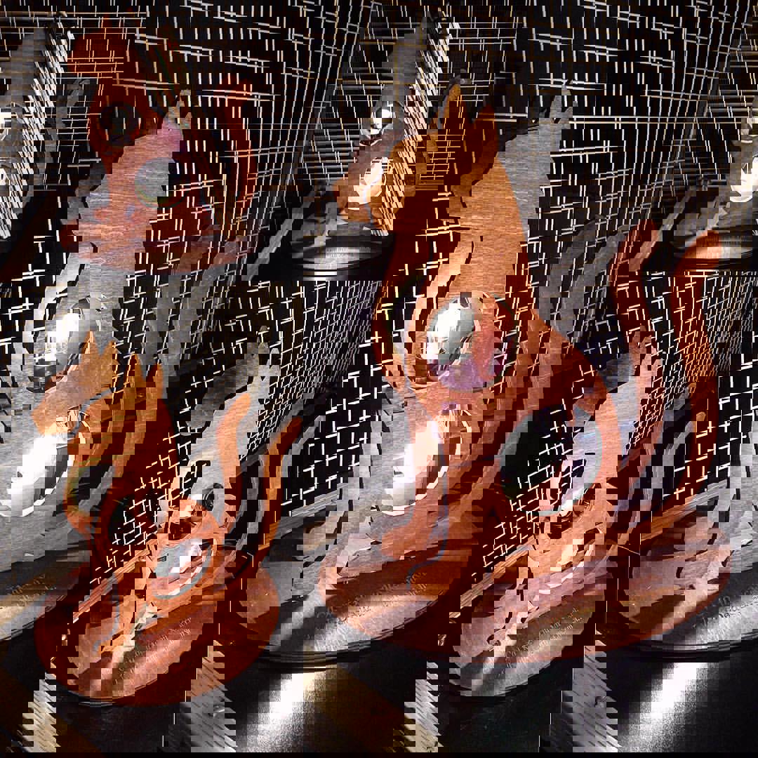 طرح پازل سه بعدی چراغ به شکل گربه مناسب برای استفاده در دستگاه های cnc چوب و cnc لیزر - cat shape lamp 3d puzzle cdr file