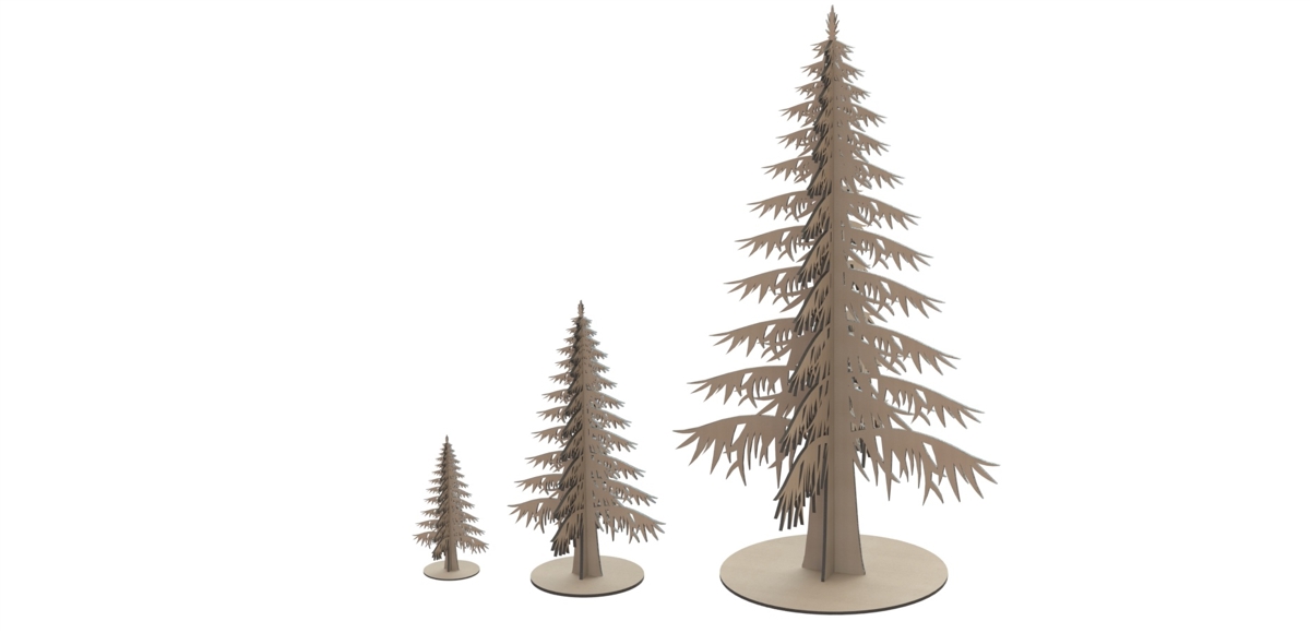 طرح درخت چوبی ام دی اف مناسب برای استفاده در دستگاه های cnc چوب و cnc لیزر - laser cut mdf wooden tree cdr file
