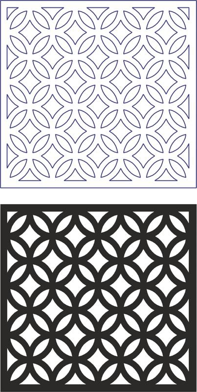 طرح وکتور طرح هندسی بدون درز مدرن مناسب برای استفاده در دستگاه های cnc چوب و cnc لیزر - vector geometric seamless pattern modern dxf file