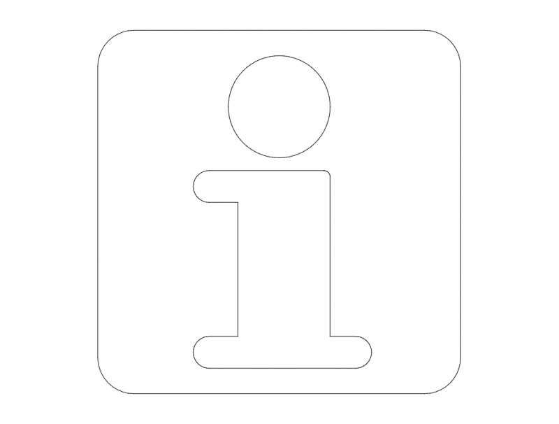 طرح تابلوی اطلاعات جاده مناسب برای استفاده در دستگاه های cnc چوب و cnc لیزر - info road sign dxf file
