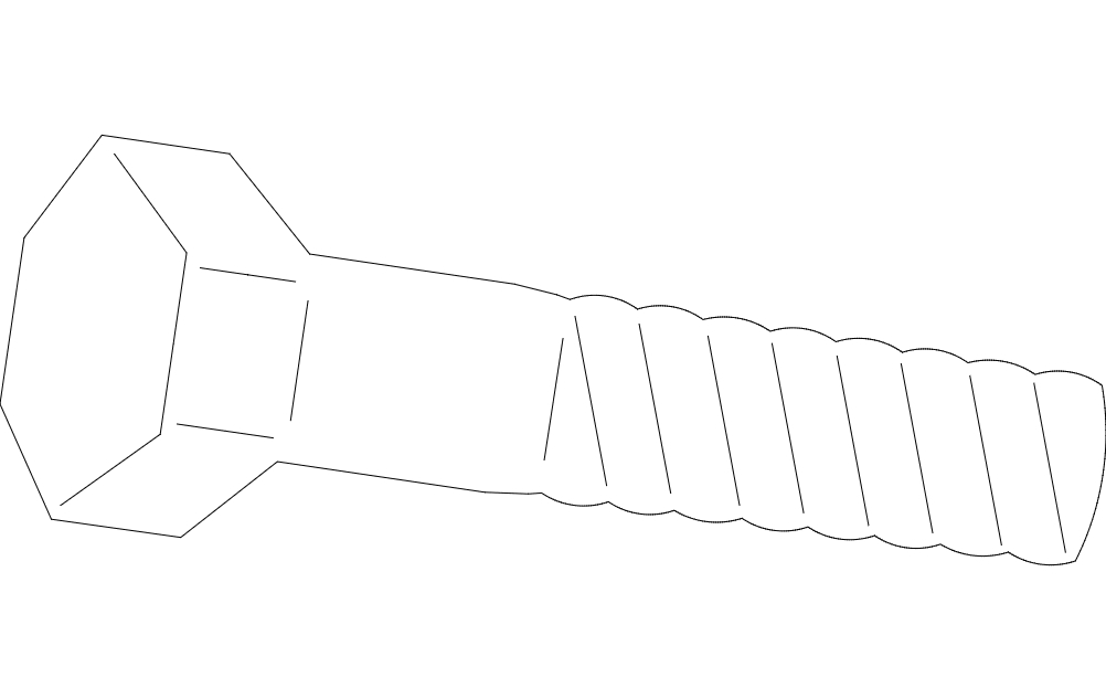 طرح پیچ و مهره مناسب برای استفاده در دستگاه های cnc چوب و cnc لیزر - bolt dxf file
