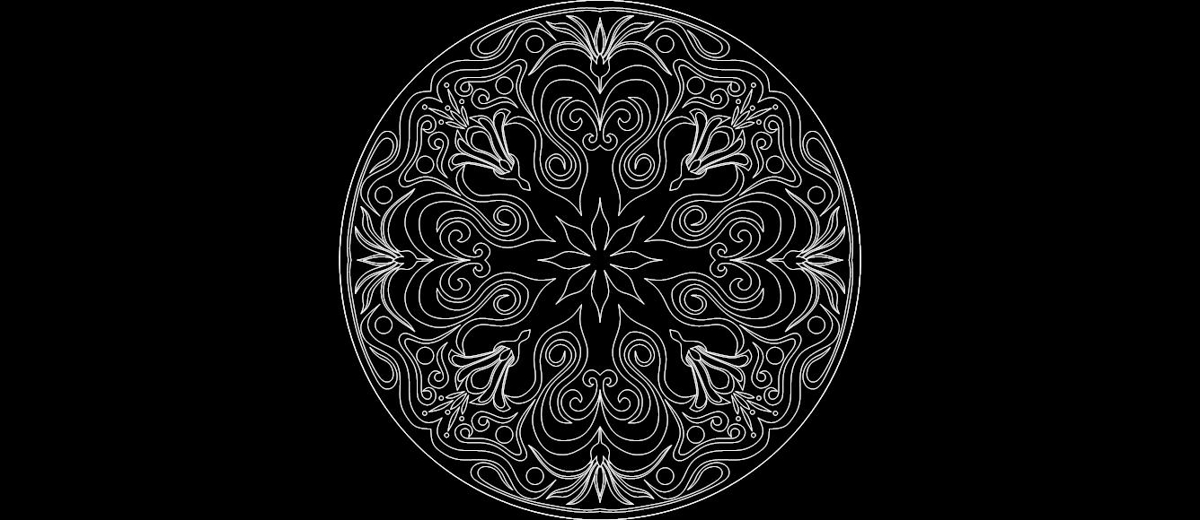 طرح گرد مناسب برای استفاده در دستگاه های cnc چوب و cnc لیزر - round design dxf file