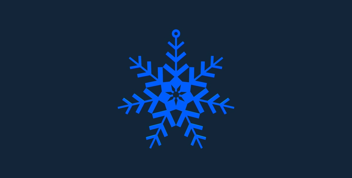 طرح دانه برف شماره ۴ مناسب برای استفاده در دستگاه های cnc چوب و cnc لیزر - snowflake design 4 stl file