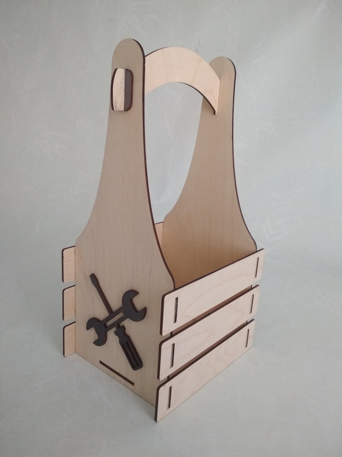 طرح جعبه ابزار چوبی مناسب برای استفاده در دستگاه های cnc چوب و cnc لیزر - laser cut wooden tool box cdr file