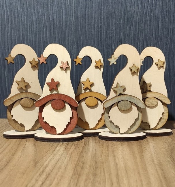 طرح کوتوله مناسب برای استفاده در دستگاه های cnc چوب و cnc لیزر - laser cut dwarf gnome cdr file