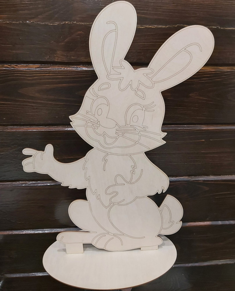 طرح خرگوش برای رنگ آمیزی مناسب برای استفاده در دستگاه های cnc چوب و cnc لیزر - laser cut bunny for coloring cdr file