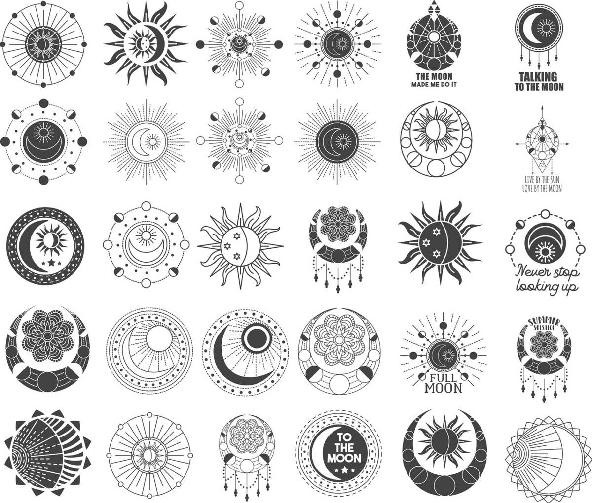طرح اجرام آسمانی، اجرام آسمانی مناسب برای استفاده در دستگاه های cnc چوب و cnc لیزر - celestial bodies celestial objects cdr file