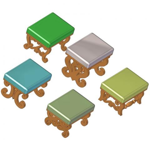 طرح پایه میز تزئینی مناسب برای استفاده در دستگاه های cnc چوب و cnc لیزر - laser cut decorative table base templates cdr file