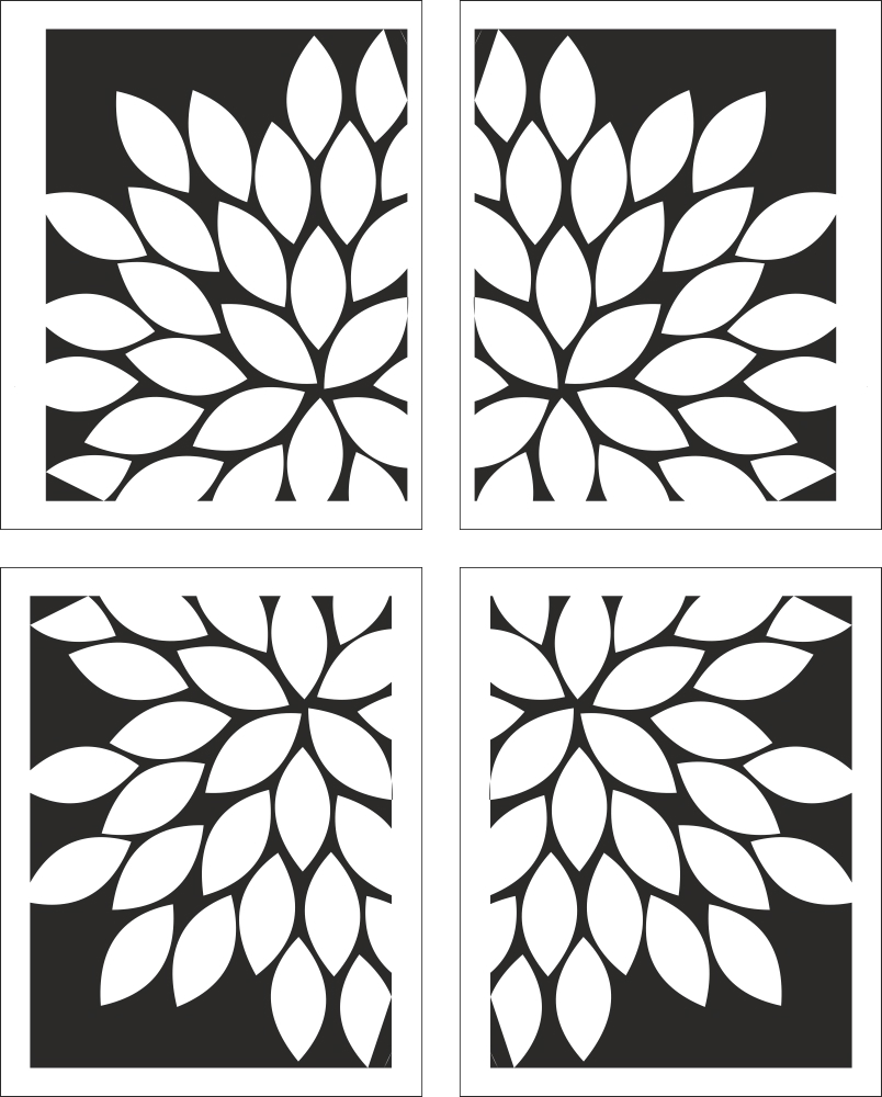 طرح فایل وکتور طرح گل فانتزی مناسب برای استفاده در دستگاه های cnc چوب و cnc لیزر - fancy floral pattern vector cdr file
