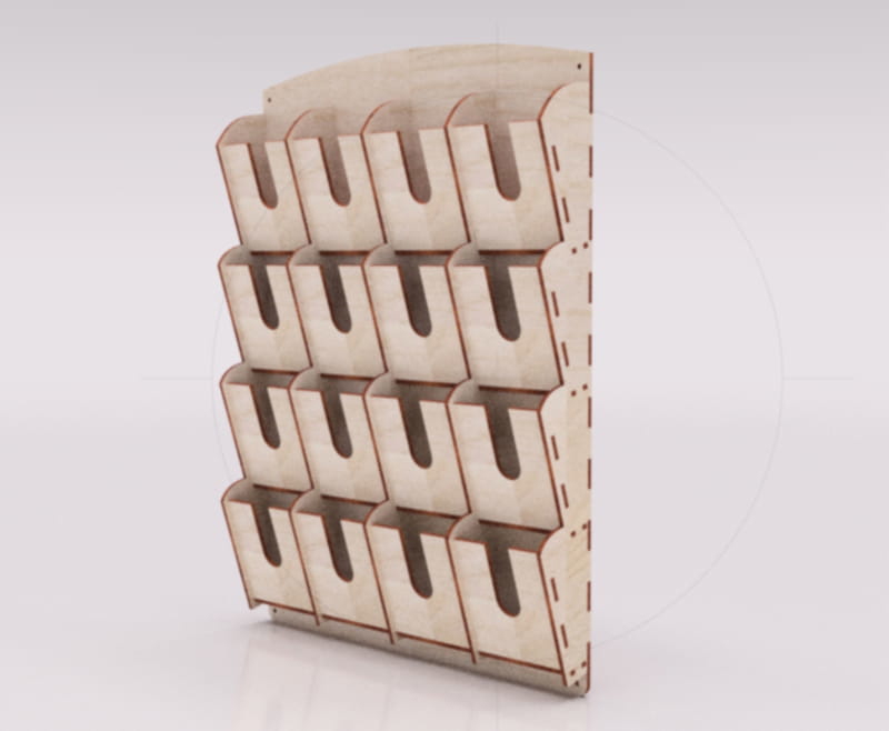 طرح میز عسلی مناسب برای استفاده در دستگاه های cnc چوب و cnc لیزر - laser cut wooden wall organizer cdr file