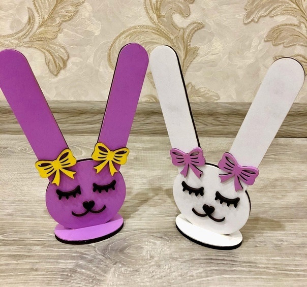 طرح کش لاستیکی طرح خرگوش مناسب برای استفاده در دستگاه های cnc چوب و cnc لیزر - laser cut rubber band bunny cdr file