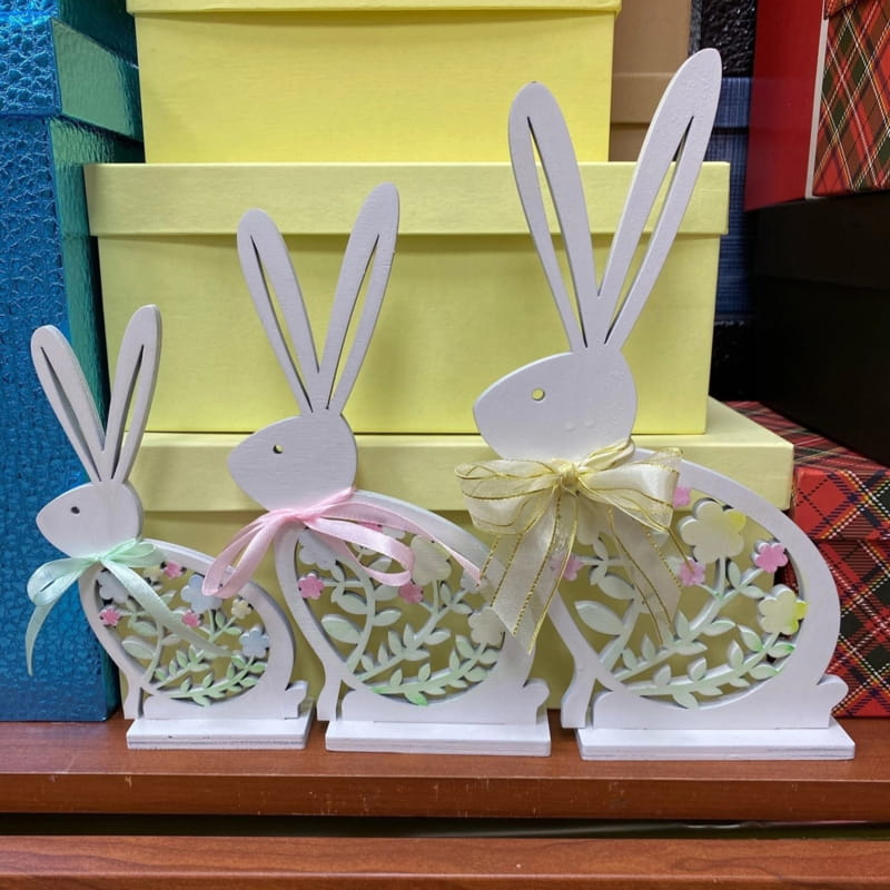 طرح چوب خرگوش عید پاک مناسب برای استفاده در دستگاه های cnc چوب و cnc لیزر - laser cut wood easter bunny cdr file