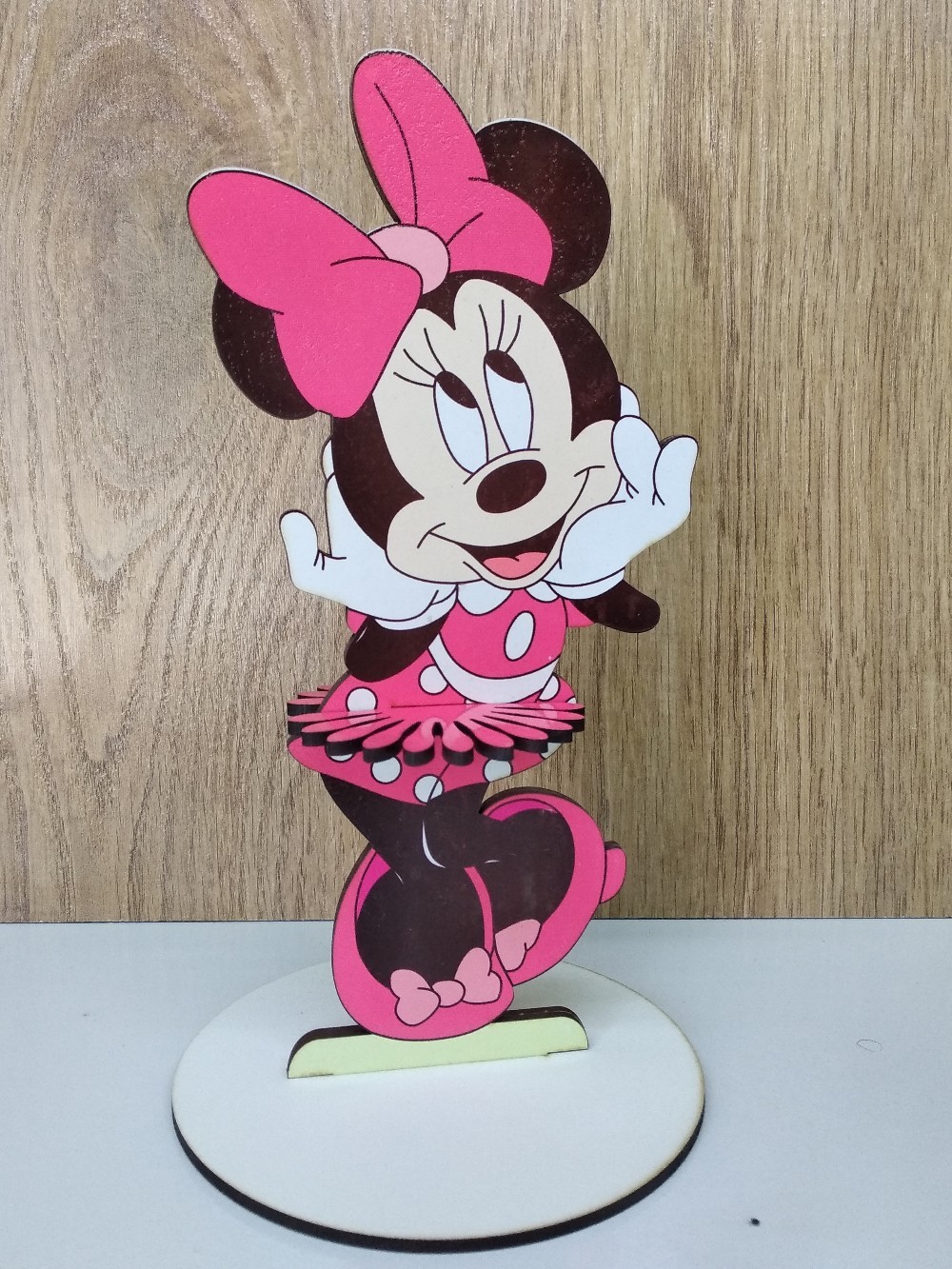 طرح جا دستمال سفره مینی موس مناسب برای استفاده در دستگاه های cnc چوب و cnc لیزر - laser cut napkin holder minnie mouse cdr file
