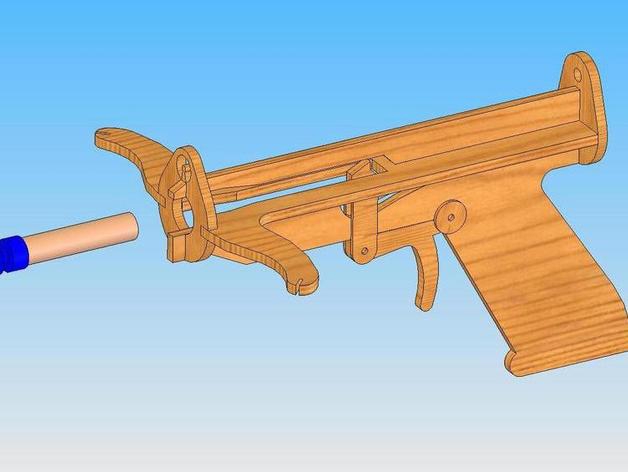 طرح کمان پولادی مناسب برای استفاده در دستگاه های cnc چوب و cnc لیزر - laser cut crossbow dxf file