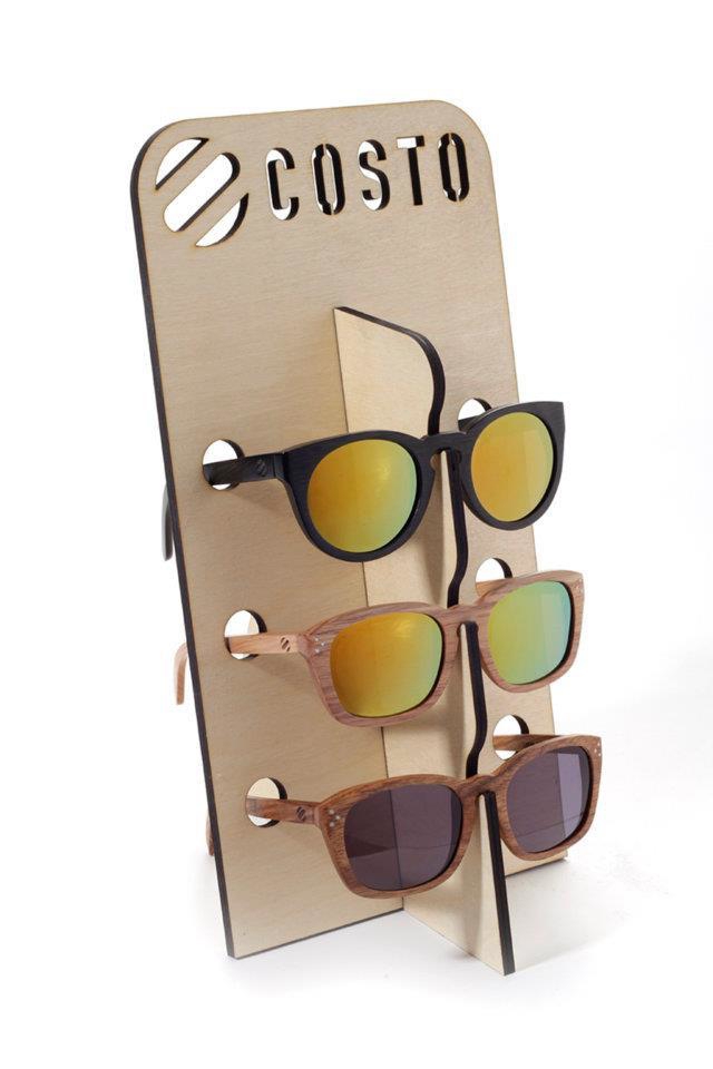 طرح جای عینک آفتابی مناسب برای استفاده در دستگاه های cnc چوب و cnc لیزر - laser cut sunglasses holder cdr file