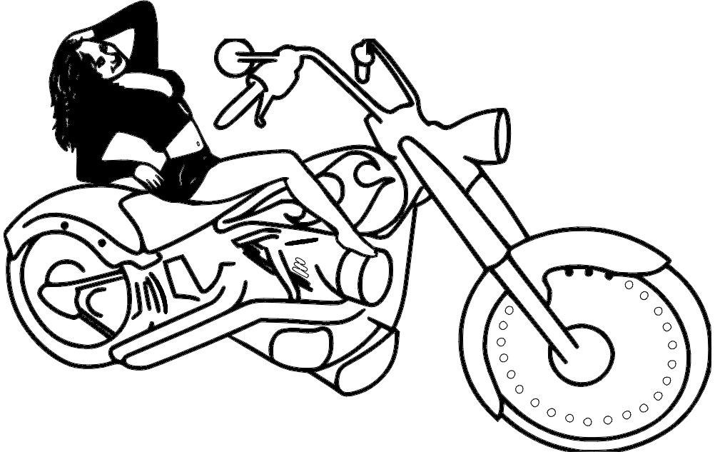 طرح جوجه دوچرخه سوار مناسب برای استفاده در دستگاه های cnc چوب و cnc لیزر - bike chick dxf file