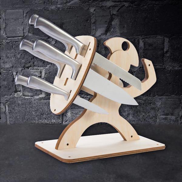 طرح های بلوک چاقوی اسپارتان DIY مناسب برای استفاده در دستگاه های cnc چوب و cnc لیزر - spartan knife block diy cnc plans cdr file