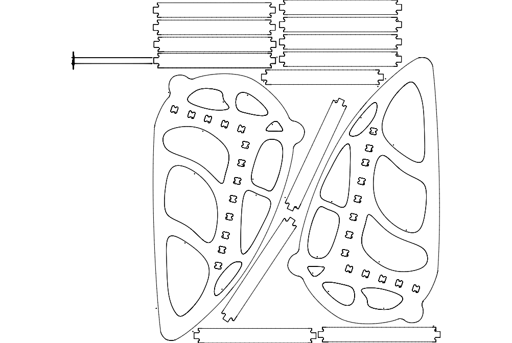 طرح ساللانان مناسب برای استفاده در دستگاه های cnc چوب و cnc لیزر - sallanan dxf file