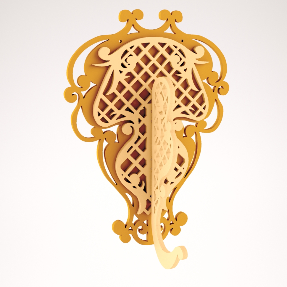 طرح آویز دیواری تزئینی مناسب برای استفاده در دستگاه های cnc چوب و cnc لیزر - decoration wall hanger dxf file