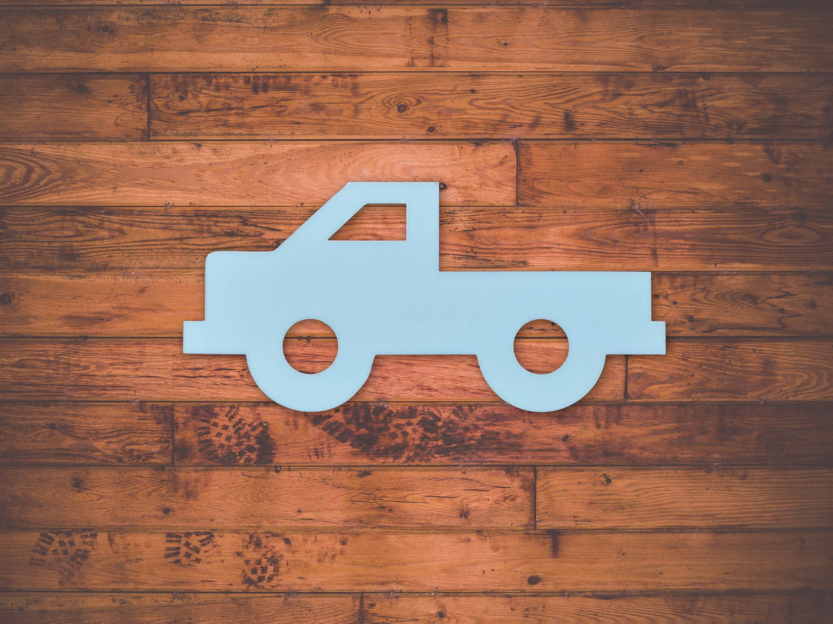طرح کامیون چوبی ناتمام مناسب برای استفاده در دستگاه های cnc چوب و cnc لیزر - laser cut truck wood cutout unfinished pickup truck shape cdr file