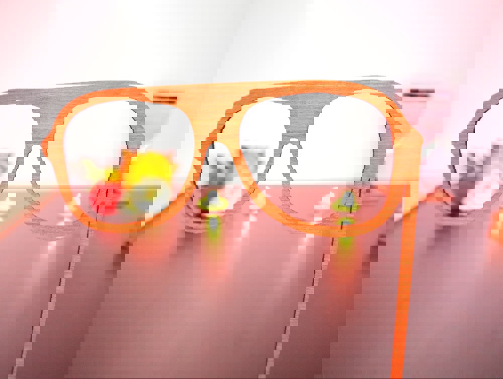 طرح عینک چوبی تخته سه لا با ضخامت 3 میلی متر مناسب برای استفاده در دستگاه های cnc چوب و cnc لیزر - laser cut wooden glasses plywood 3mm dxf file