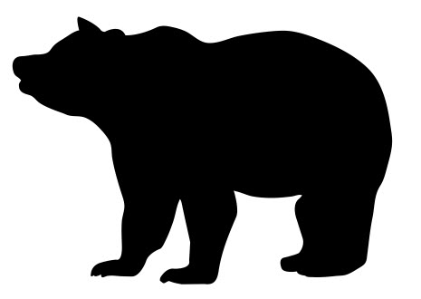 طرح شبح خرس مناسب برای استفاده در دستگاه های cnc چوب و cnc لیزر - bear silhouette dxf file
