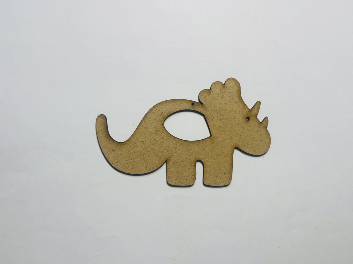 طرح چوب سهره مناسب برای استفاده در دستگاه های cnc چوب و cnc لیزر - laser cut wood triceratops cutout shape cdr file