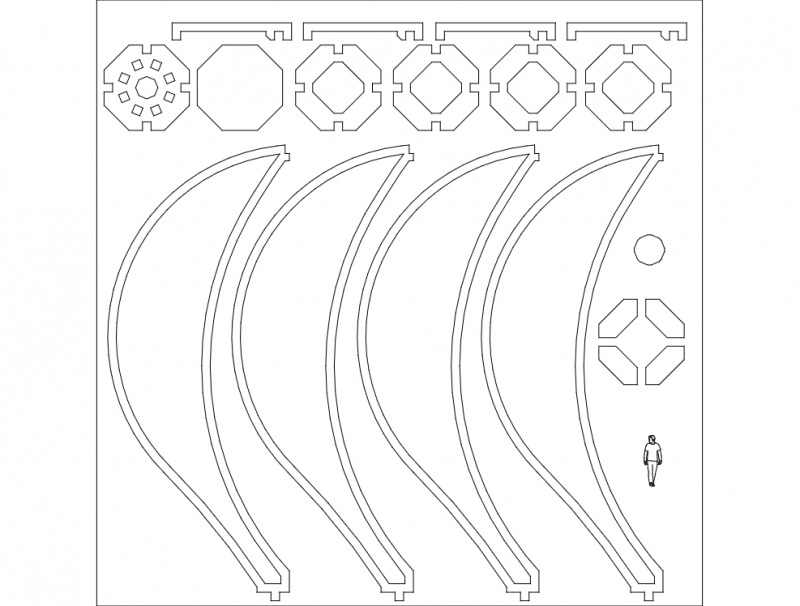 طرح سه بعدی بادکنک مناسب برای استفاده در دستگاه های cnc چوب و cnc لیزر - balloon 3d dxf file