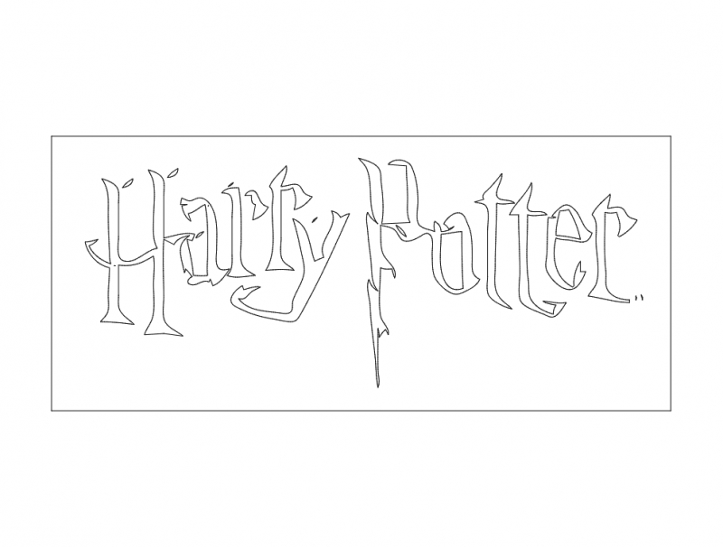 طرح هری پاتر ۲ مناسب برای استفاده در دستگاه های cnc چوب و cnc لیزر - herry potter 2 dxf file