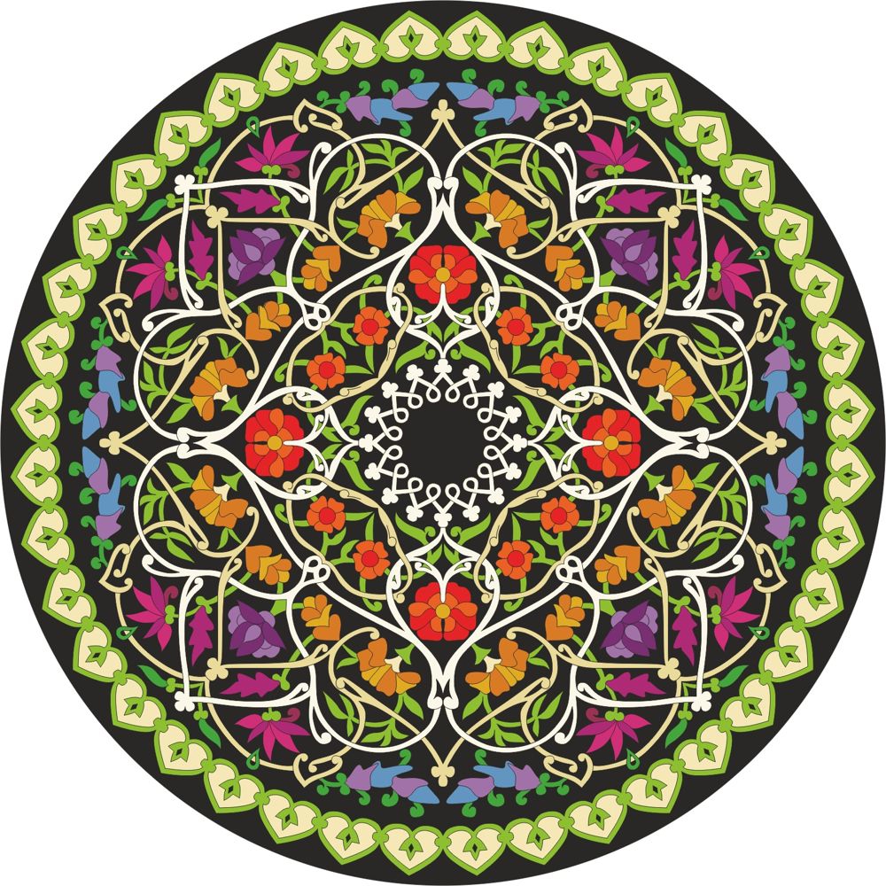 طرح وکتور ماندالا (چرخ هستی) مناسب برای استفاده در دستگاه های cnc چوب و cnc لیزر - mandala vector art cdr file