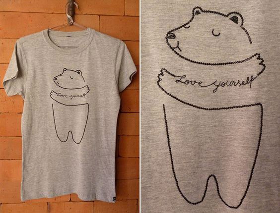 طرح تی شرت عاشق خودت باش مناسب برای استفاده در دستگاه های cnc چوب و cnc لیزر - love yourself t shirt design cdr file
