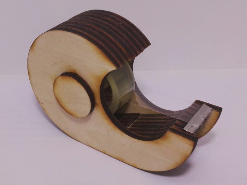 طرح غلتک نوار چسب مناسب برای استفاده در دستگاه های cnc چوب و cnc لیزر - laser cut adhesive tape roller