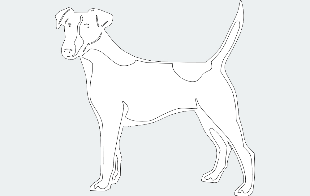 طرح سگ شماره ۲ مناسب برای استفاده در دستگاه های cnc چوب و cnc لیزر - dog 2 dxf file