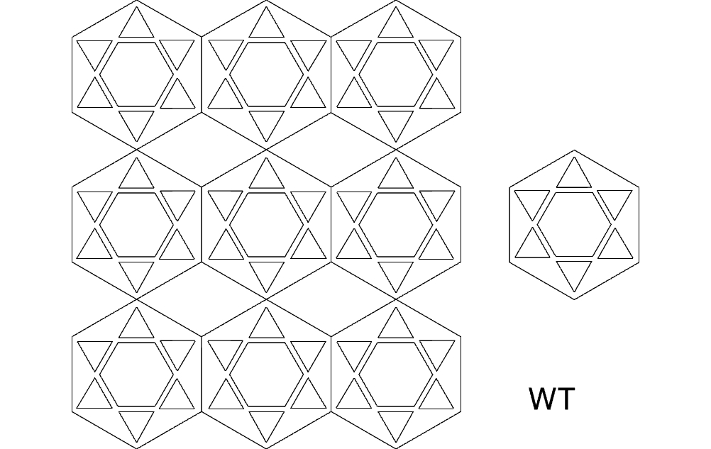 طرح با فرمت هگز ۹ مناسب برای استفاده در دستگاه های cnc چوب و cnc لیزر - hex 9 dxf file