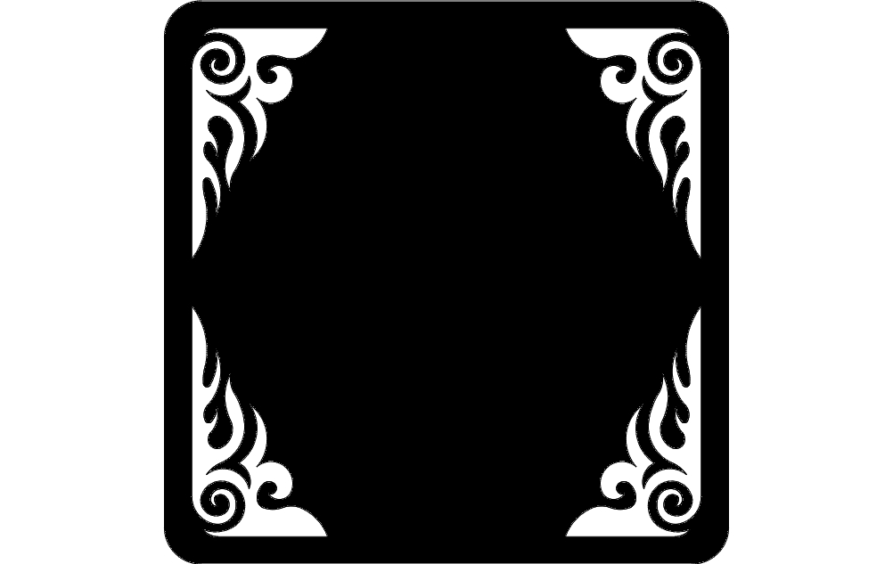 طرح فریم ۱ مناسب برای استفاده در دستگاه های cnc چوب و cnc لیزر - frame 1 dxf file