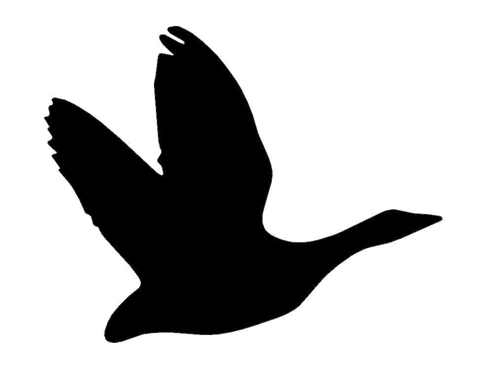 طرح شبح غازها مناسب برای استفاده در دستگاه های cnc چوب و cnc لیزر - geese silhouette dxf file