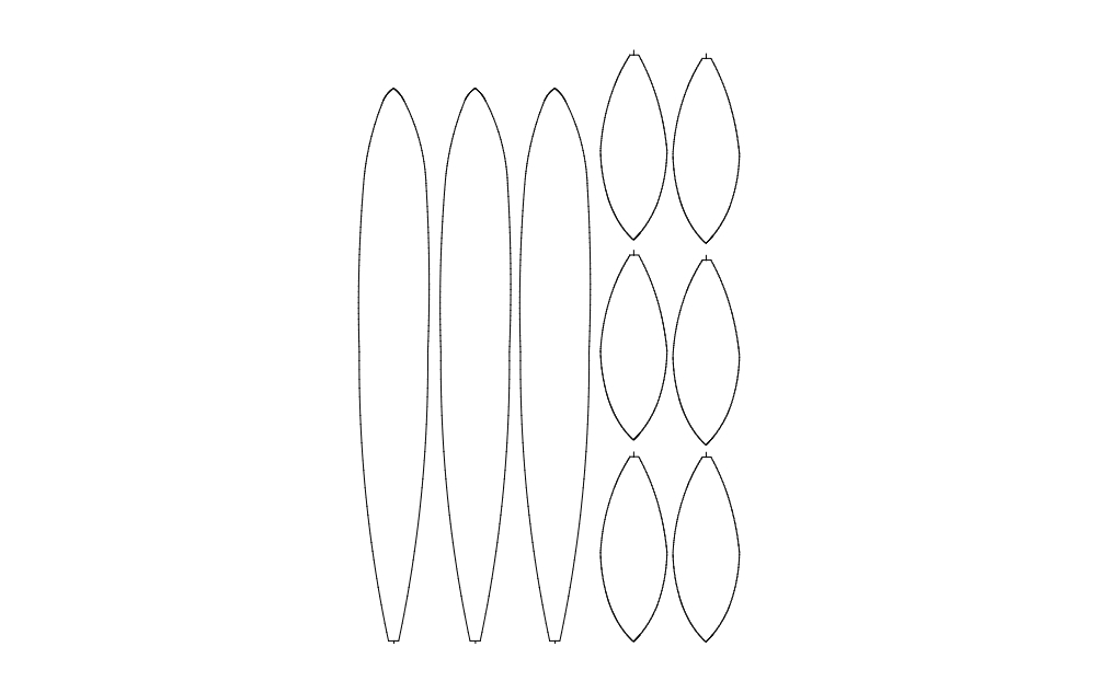 طرح گل لاله مناسب برای استفاده در دستگاه های cnc چوب و cnc لیزر - tulip dxf file
