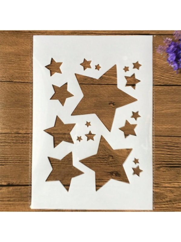طرح الگوهای شابلون ستاره مناسب برای استفاده در دستگاه های cnc چوب و cnc لیزر - laser cut star stencil templates