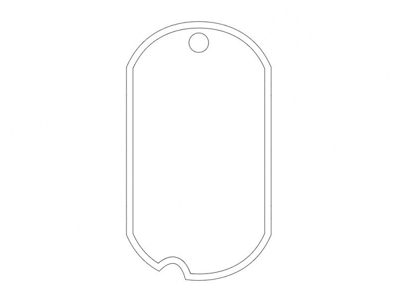 طرح پلاک سگ مناسب برای استفاده در دستگاه های cnc چوب و cnc لیزر - dog tag dxf file