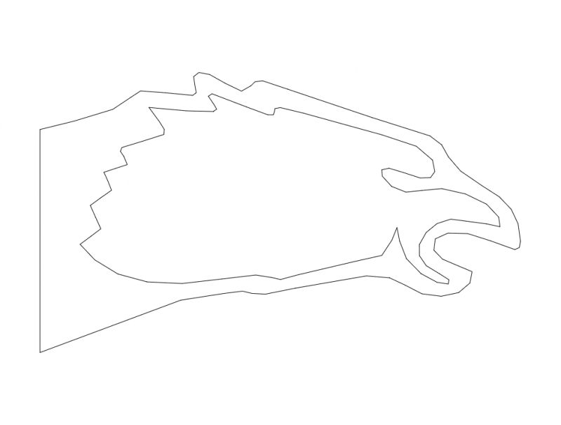 طرح سر عقاب ۲ مناسب برای استفاده در دستگاه های cnc چوب و cnc لیزر - eagle head 2 dxf file