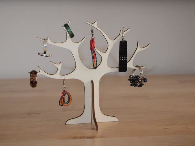 طرح نگهدارنده حلقه درخت مناسب برای استفاده در دستگاه های cnc چوب و cnc لیزر - tree ring holder dxf file