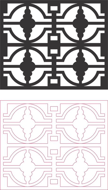 طرح مشبک مشبک مناسب برای استفاده در دستگاه های cnc چوب و cnc لیزر - dxf grille pattern designs dxf file