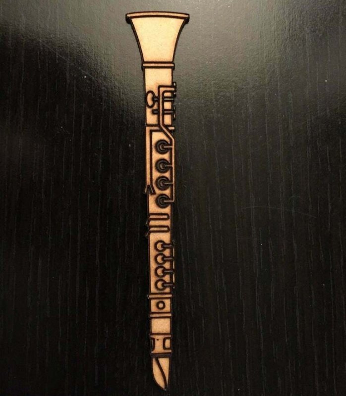 طرح کلارینت مناسب برای استفاده در دستگاه های cnc چوب و cnc لیزر - laser cut clarinet