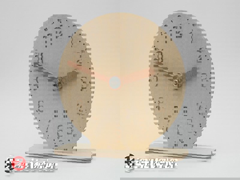 طرح ساعت آموزشی کودکانه مناسب برای استفاده در دستگاه های cnc چوب و cnc لیزر - laser cut kids teaching clock